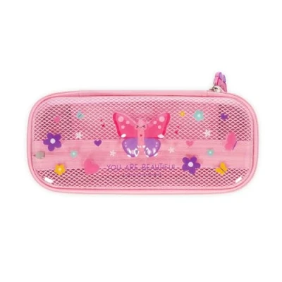Image de LEGAMI Trousse Wonderwow Thème Butterfly, 2 Compartiments et Porte Stylo intérieur, Compartiment intérieur avec Tissu en Maille, Fermeture éclair, 23 x 11 5 cm