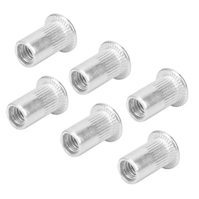 Image de 100 M5 Pièces Écrous à Rivets, Kit D&#039;assortiment D&#039;écrous Rivets Aveugles, Insert Fileté Tête Plate Écrou À Sertir Aluminium