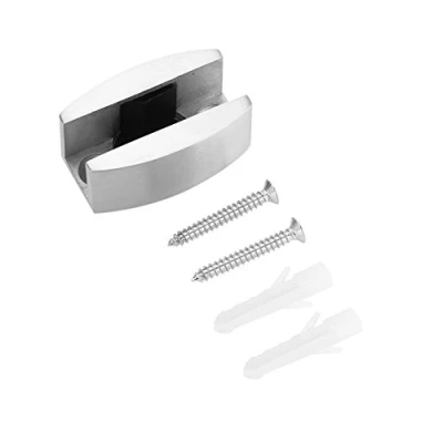 Image de guide de porte coulissante en verre acier inoxydable 304, douche remplacement inférieur plancher pour portes coulissantes sans cadre