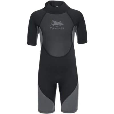 Image de Trespass Garçon Scuba Maillots de bain, Noir, FR : M (Taille Fabricant 7/8) EU