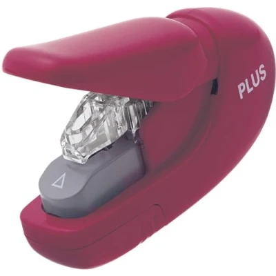 Image de PLUS Agrafeuse sans agrafes zéro effort, staple free Stapler, jusqu’à 5 feuilles Bordeaux