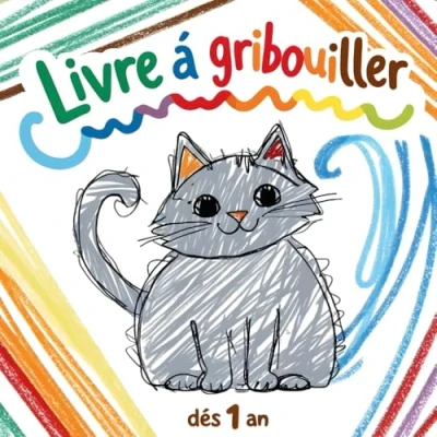 Image de livre à gribouiller dès 1 an: Premier de coloriage avec 50 jolis motifs simples gribouiller, colorier, apprendre et reconnaître des ... pour les petits artistes 12 mois plus.