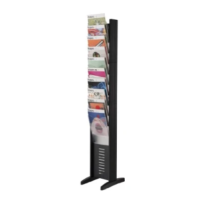 Image de Fast Paper Réf 278.01 Support littérature sur pied 10 compartiments Noir 302 x 282 1607 mm