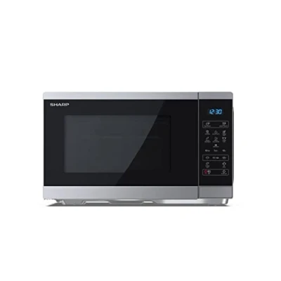 Image de Sharp YC MS252AE S, Four Micro ondes 25 Litres, Solo, Numérique, Gris