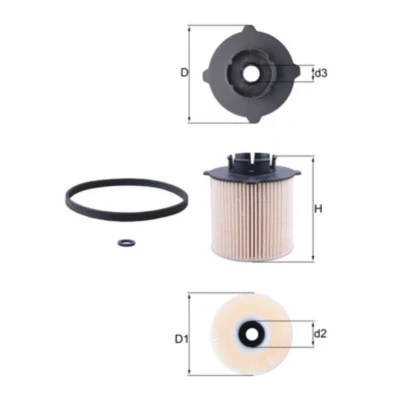 Image de MAHLE ORIGINAL KX 265D Filtre à Carburant Cartouche filtrante OPEL: Astra J Sports Tourer, Meriva B, 5 portes, CHEVROLET: Cruze Berline
