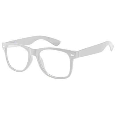 Image de Boolavard Enfants Nerd Lunettes lentille Claire Geek Fausses pour Filles garçons âge 4 12 (Blanc)