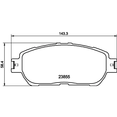 Image de HELLA 8DB 355 014 441 Jeu de plaquettes frein préparé pour indicateur d&#039;usure