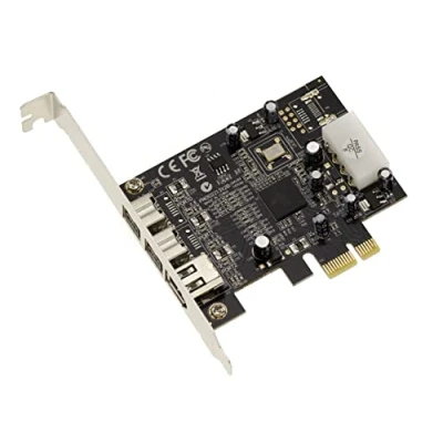 Image de KALEA INFORMATIQUE Carte contrôleur PCI Express PCIe x1 Firewire 800 et 400 IEEE1394A IEEE1394B 2+1 Sorties avec Chipset TI XIO2213BZAY