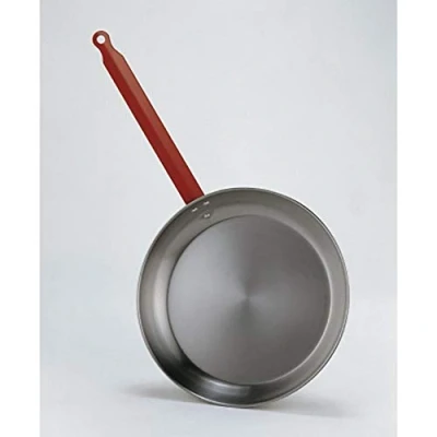 Image de Garcima La Ideal en Acier Poli Poêle à Frire Peu Profonde avec Une poignée, Argent, Lot de 12, Acier, Silver, 24 cm