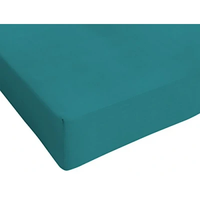 Image de Italian Bed Linen Max Color Drap Housse, 100 % Coton, Vert Bouteille, 1 Place