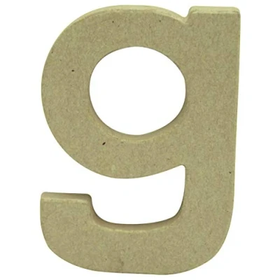 Image de Décopatch AC819C Un support en papier brun mâché 1,5x8,5x12 cm, Lettre minuscule g