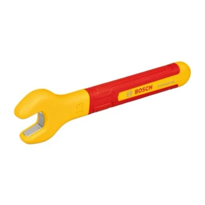 Image de Bosch Professional clé plate VDE de 13 mm (fourche inclinée à 15, certifiée jusqu&#039;à 1 000 V, isolée avec un élastomère thermoplastique (TPE))
