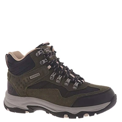 Image de Skechers Femme Trego Base Camp Botte de randonnée, Daim Olive Textile Arrière Bordure Naturelle Foncée, 39 EU