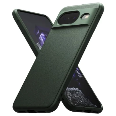 Image de Ringke Coque Compatible avec Google Pixel 8 [Onyx] Antidérapant Antichoc Protection Robuste Flexible Ultra Fine TPU Souple Durable Étui Dark Green