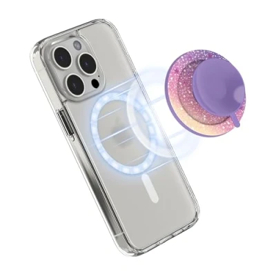 Image de PROfezzion Support de Téléphone àVentouse pour Miroir, Carrelage en Verre, Surface Non Rugueuse iPhone 16 Plus Pro Max 15 14 13 12 et Tous les Téléphones Makeup Selfie Video(Pourpre)