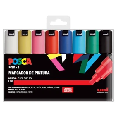Image de UNI Posca Set PC 8K Basic Pack de 8 feutres