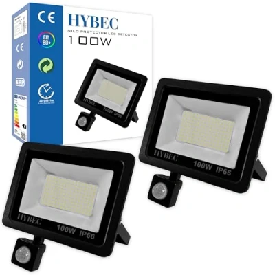 Image de CLAR Projecteur Led Exterieur Detecteur De Mouvement, Spot Extérieur Avec Détecteur, 100W (Pack 2)