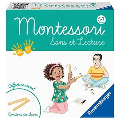 Image de Ravensburger Jeu Educatif Montessori sons et lecture Coffret sensoriel multi activités Apprentissage de la par les Dès 5 ans 20819