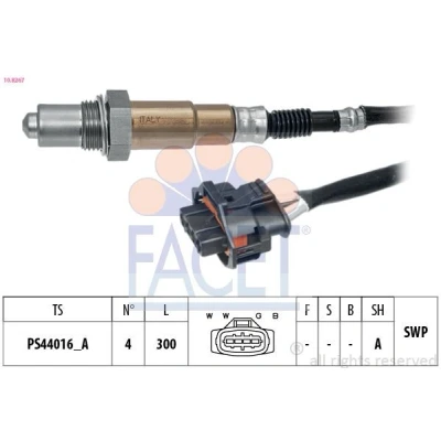 Image de FACET 10.8267 Sonde lambda Made in Italy OE Equivalent chauffé, planaire, Filetage prégraissé OPEL: Corsa D 3/5 portes, Meriva A, Zafira B