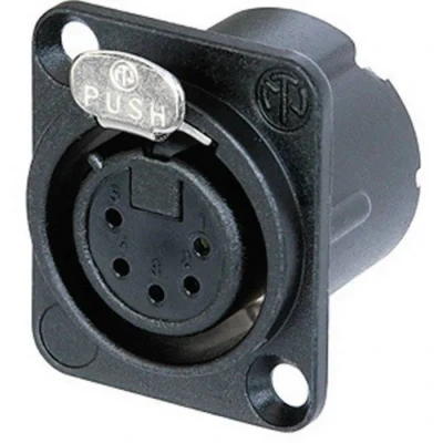 Image de XLR embase femelle, contacts droits Neutrik NC5FD LX B Nombre de pôles: 5 noir 1 pc(s)