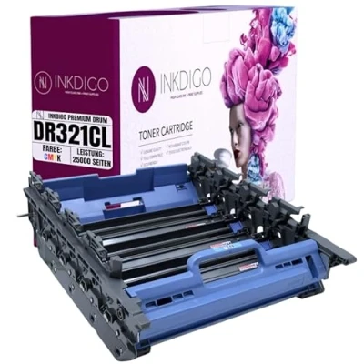 Image de INKDIGO Tambour d&#039;image DR321 CMYK compatible avec Drum DR31CL pour Brother DCP L8400CDN L8450CDW HL L8250CDN L8350CDW L8350CDWT L9200CDWT L9300CDWTT MFC L8600CDW L8650CDW W L8855. 0CDW L9550CDWT