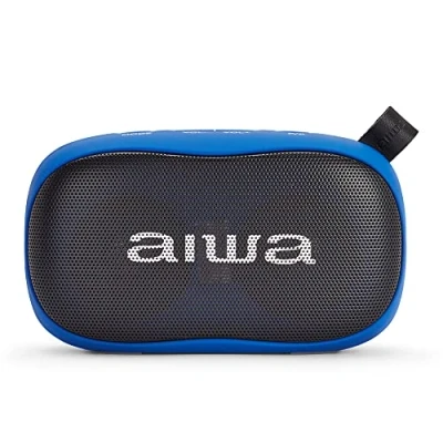 Image de AIWA ALTAVOZ BS 110BL Bluetooth Azul 2X5W/MANOS Libres/Bluetooth/AUX in/M SD/Hyperbass