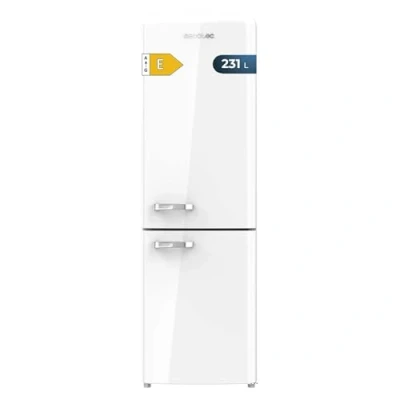 Image de Cecotec Réfrigérateur rétro Bolero CoolMarket Combi Origin 231 NF White E. 231L, 176,5x54cm, Total No Frost, Fast Cooling.
