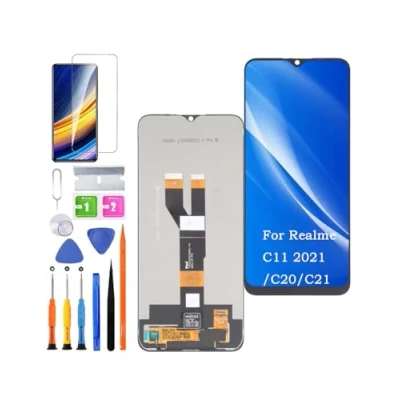 Image de HLYGZX Écran de rechange d&#039;origine pour Realme C11 2021 LCD, C20 / C21 tactile Digitizer Assembly Kit pièces réparation