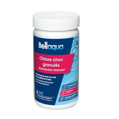 Image de Bellaqua Chlore Choc Piscine 1kg Traitement Puissant Granulés de Rapide pour Désinfection Immédiate Eau Trouble ou Verte