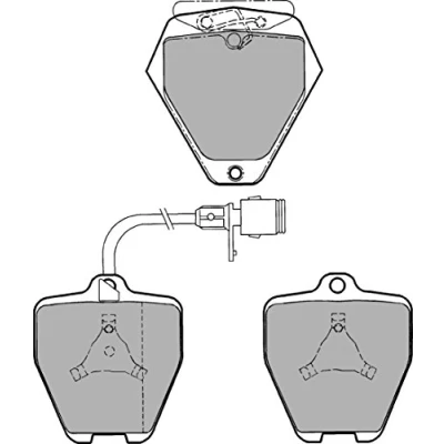 Image de DELPHI LP1024 Jeu de plaquettes frein contact signal d&#039;usure inclus avec feuille collante sans accessoires AUDI: A8 D2, 100 C4 Avant