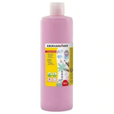 Image de Eberhard Faber 578920 Peinture au doigt EFA Color, rose pastel, 750 ml, séchage rapide et lavable