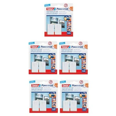 Image de tesa Powerstrips Lot de 10 clous autocollants Blanc