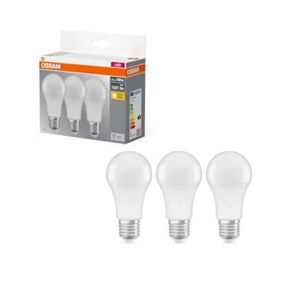Image de Osram Ampoule LED Plastique 14,00 W E27 Blanc 3 pièces, 100W