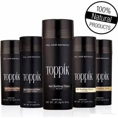 Image de TOPPIK Poudre de cheveux densifiant kératine calvitie 27,5 g Châtain Clair MKK24