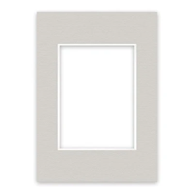Image de nielsen Conservation Passepartout Carton 1,5 mm format extérieur 21x29,7 cm (DIN A4) pour d&#039;image 13x18 gris silex (gris clair) surface structurée