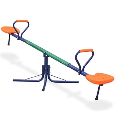 Image de vidaXL Bascule Rotative à 360 Degrés Orange Balançoire Enfant Jardin