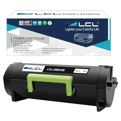 Image de LCL Cartouche de Toner Compatible 24B6186 16000 Pages (1 Noir) Remplacement pour Lexmark M3150 XM3150 XM3150H