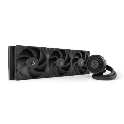 Image de ARCTIC Liquid Freezer III Pro 420 Refroidisseur de CPU AIO, 3 x 140 mm refroidissement par eau, radiateur 38 mm, pompe PWM, ventilateur VRM, AMD AM5/AM4, Intel LGA1851/1700 Cadre contact Noir