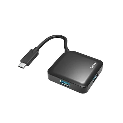 Image de Hama 00200112 hub &amp; concentrateur USB 3.2 Gen 1 (3.1 1) Type C 5000 Mbit/s Noir Neuf