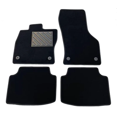 Image de Tapis de Sol pour VW Passat B8 2014 09/2019 Restyling Berline et Variant sur Mesure, Talonnette en Caoutchouc renforcé Boutons Fixation…