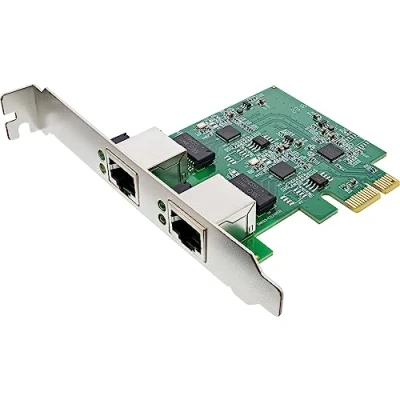 Image de InLine® Carte réseau Double Gigabit 2 x RJ45 2,5 GB/s PCIe x1 avec Support Faible encombrement