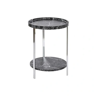 Image de DKD Home Decor Table d&#039;appoint, Noir/Blanc, Estándar