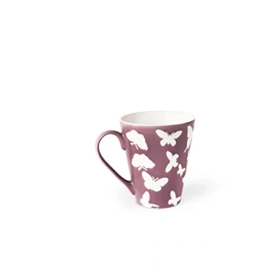 Image de Excelsa Enjoy Mug, Porcelaine, Vert, 10 x 8,5 cm 8.5 Aubergine