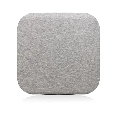 Image de ZIBENE Coussin Assise à MéMoire De Forme, Galette Chaise Coton Housse Lavable Carré 45x45, Garantit Stabilité et Maintien pour SièGe Bureau, Fauteuil, Banc Tabouret Gris Clair