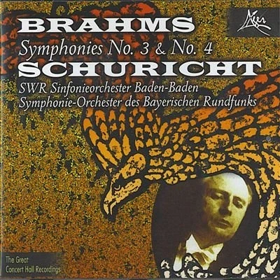 Image de CD CARL SCHURICHT Brahms: Symphonies 3 &amp; 4 5090022 Non Japon Classique Occasion