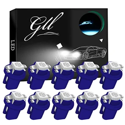 Image de Grandview 10pcs LED T5 Glace Bleue Ampoules B8.5 Tableau de Bord 1 5050 SMD pour Voiture Compteur Vitesse Instrument Gauge Cluster Voyant