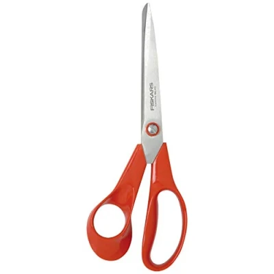 Image de Fiskars Ciseaux universels pour gauchers, Longueur totale: 21 cm, Lames en acier inoxydable/Poignées plastique, Classic, 1005147