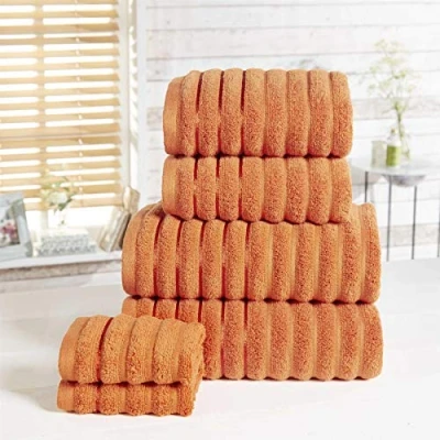 Image de Rapport Home Ribbed Serviettes Ensemble épice Lot côtelées 100% Coton, 6 Piece Bale