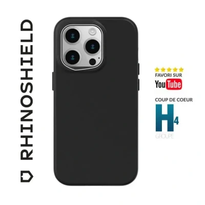 Image de Coque Apple iPhone 15 Pro Silicones et TPU (doux) RhinoShield silicone/Coque Étui téléphone Noir Shockproof
