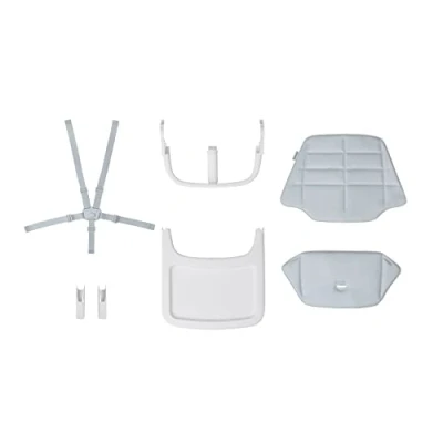 Image de Maxi Cosi Kit enfant Nesta, accessoires pour chaise haute bois évolutive réducteur, harnais 5 points, tablette, arceau de maintien, 6 mois à 3 ans, 9 15 kg, Beyond Sky Grey